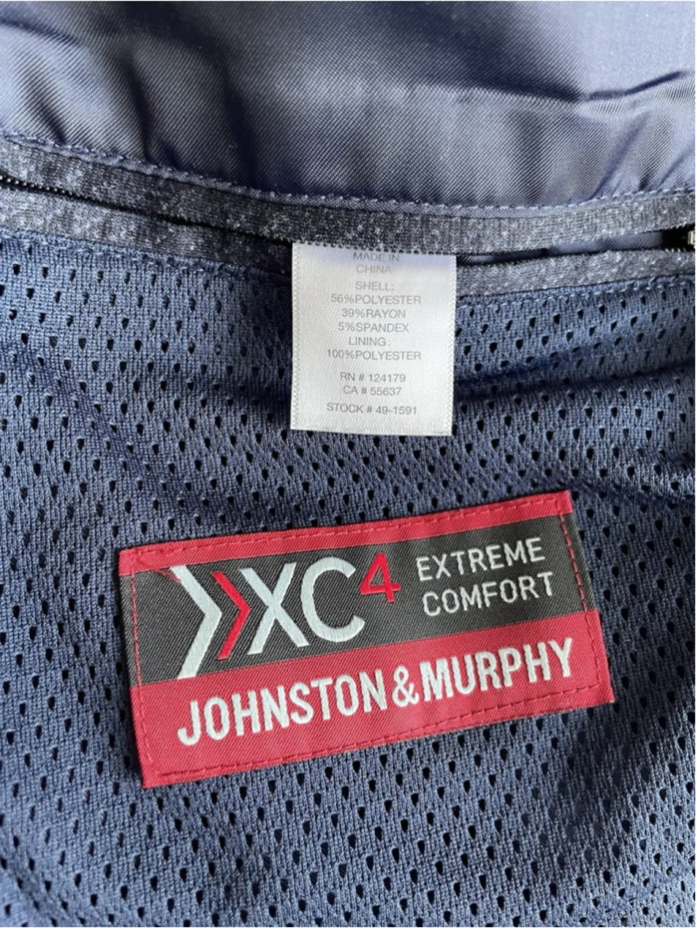 Johnston & Murphy Blazer Mens Small Navy XC4 Extreme Comfort City Travel Jacket